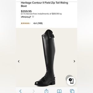 Ariat Heritage Contour Black Tall Heeled Boots
